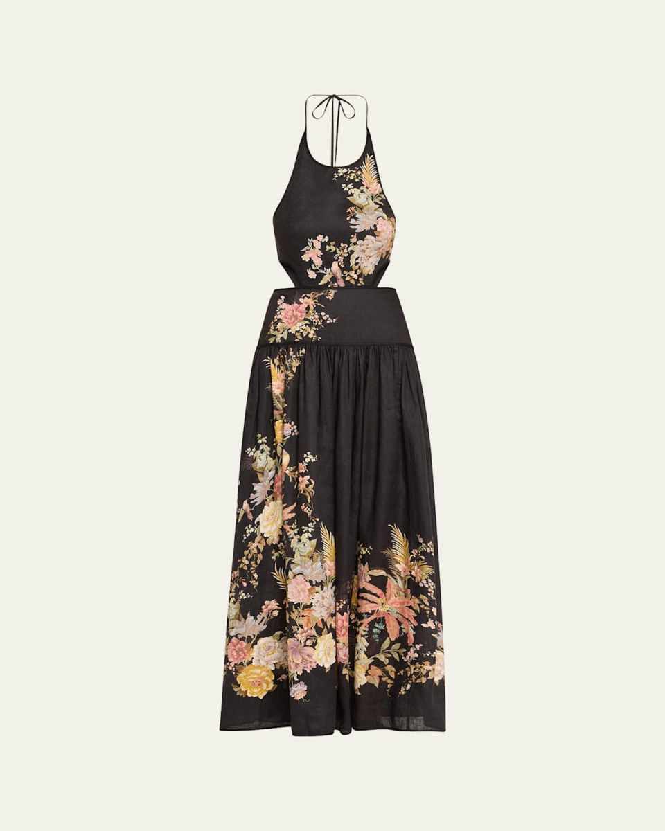 Tallow Floral Halter Midi Dress